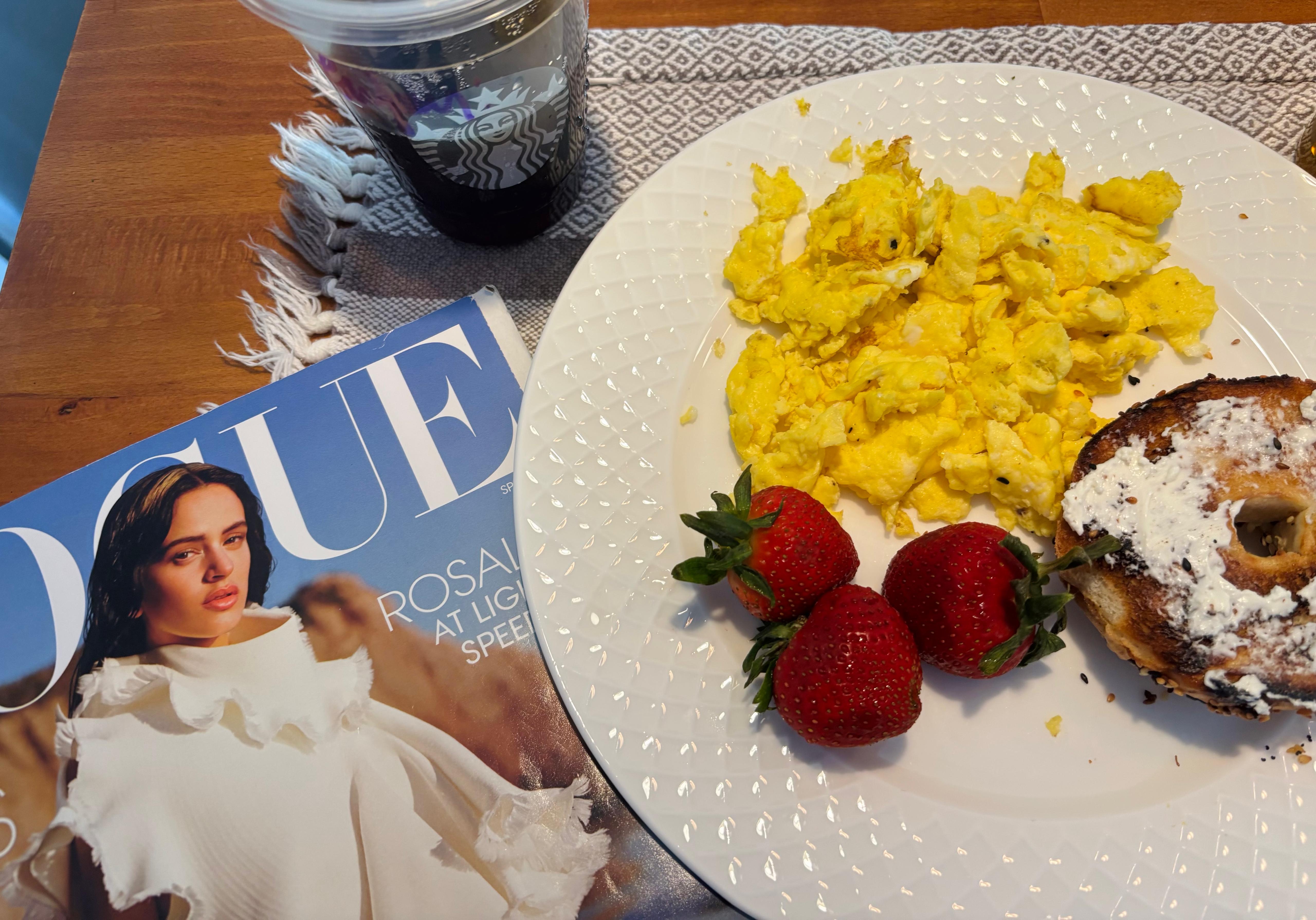 Breakfast and Vogue lifestyle content