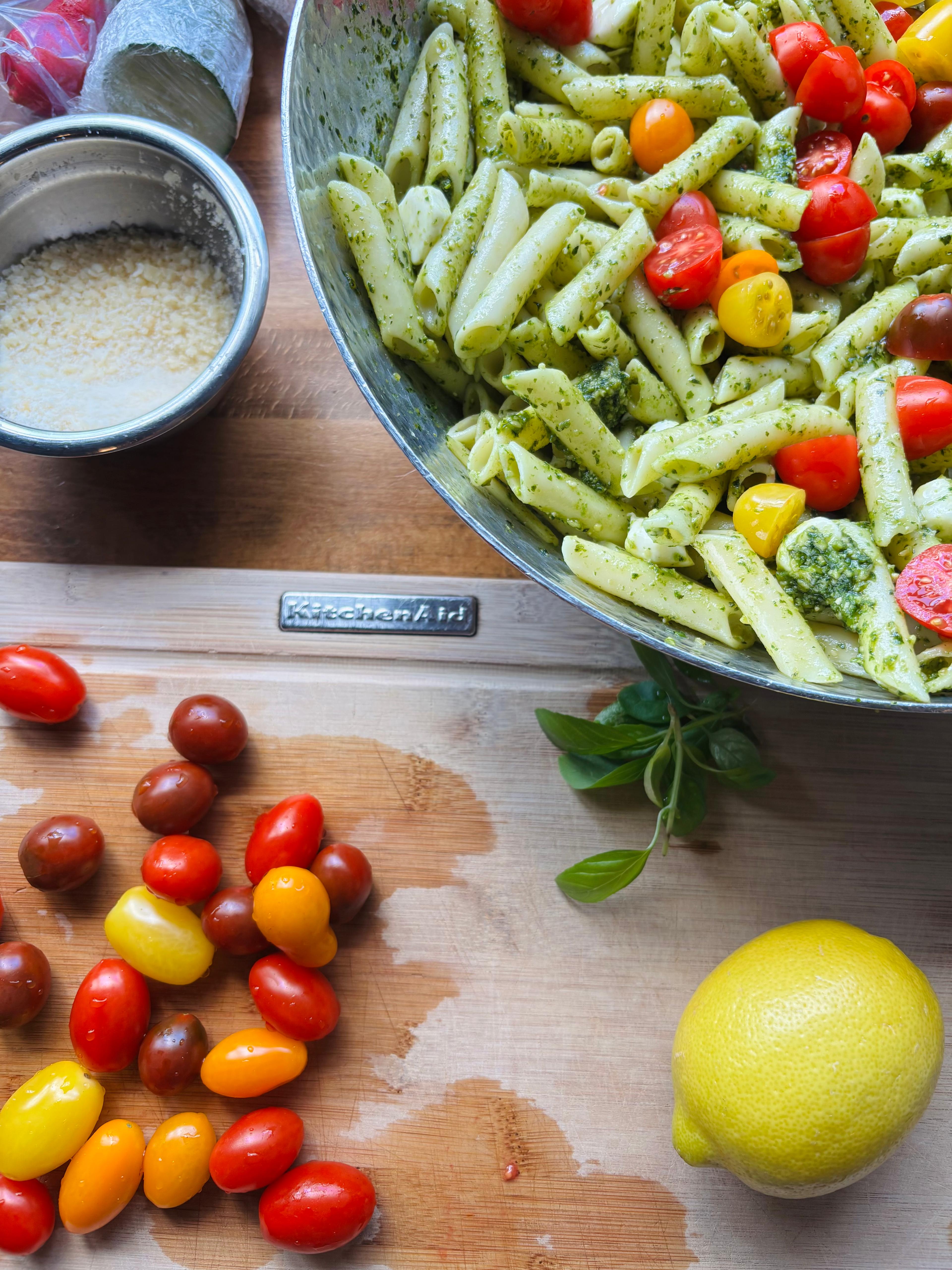 Tomatoes and pasta lifestyle content